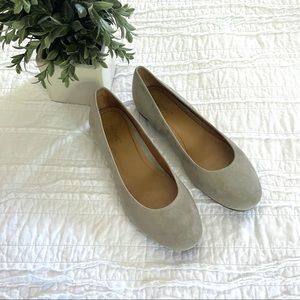 NWT Vionic Dark Taupe Hannah Suede Ballet Flat
